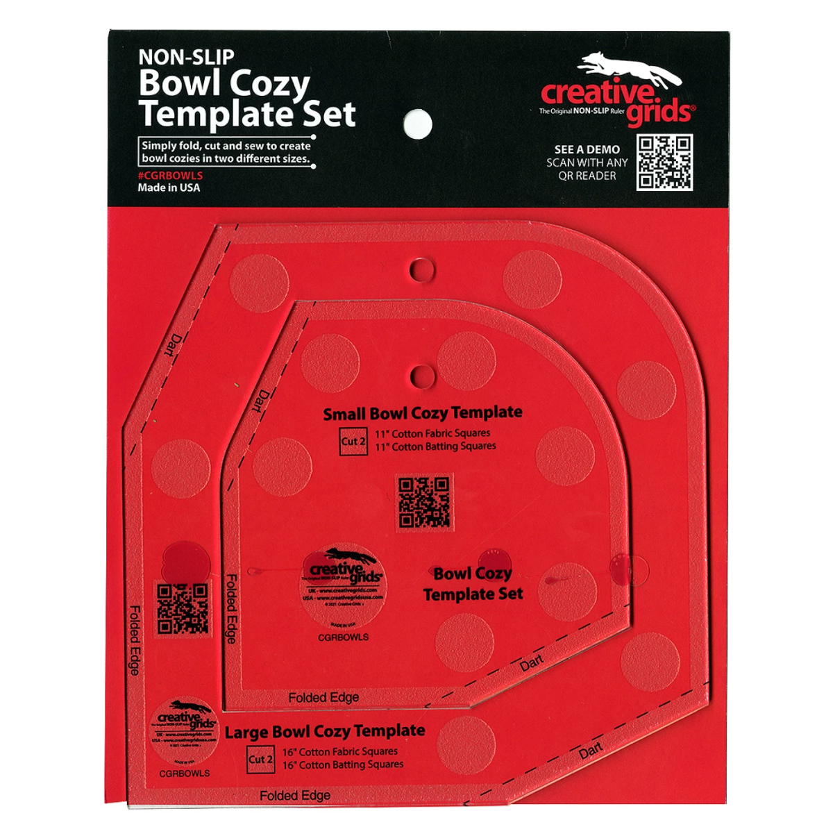 Creative Grids Bowl Cozy Template Set